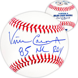 Vince Coleman Autographed Official MLB Baseball St. Louis Cardinals "85 NL ROY" Beckett BAS QR Stock #220376