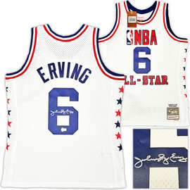 Julius Erving Autographed & Inscribed 1980 NBA All-Star Game Authentic  Mitchell & Ness Jersey