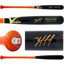 Yordan Alvarez Autographed Black Victus Player Model Bat Houston Astros Beckett BAS Witness Stock #220440