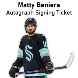 Unsigned Seattle Kraken Matty Beniers Hockey Fights Cancer Authentic Adidas  White/Purple Jersey (Size 44) to be signed by Matty Beniers **Requires