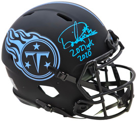 Derrick Henry Autographed Tennessee Titans Eclipse Black Full Size Speed Authentic Helmet "2027 YDS" Beckett BAS QR Stock #220583