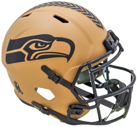 Seattle Seahawks Unsigned 2023 Salute To Service Camo Brown Full Size Replica Speed Helmet Stock #220596