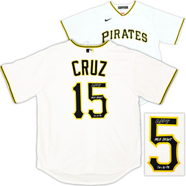Pittsburgh Pirates Oneil Cruz Autographed White Nike Jersey Size L "MLB Debut 10-2-21" Beckett BAS QR Stock #220602