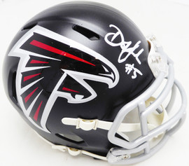 Drake London Autographed Atlanta Falcons Black Speed Mini Helmet Beckett BAS Witness #WY18263