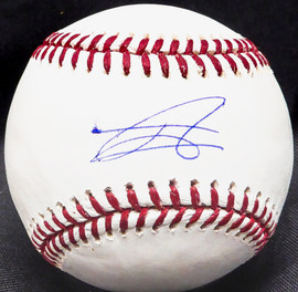 Julio Rodriguez Autographed Official MLB Baseball Seattle Mariners (Smudged) Beckett BAS QR #BH038216