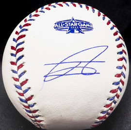 Julio Rodriguez Autographed Official 2022 All Star Game Logo MLB Baseball Seattle Mariners (Smudged) Beckett BAS QR #BH038228