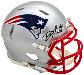 Danny Amendola Autographed New England Patriots Silver Speed Mini Helmet Beckett BAS Witness Stock #221075