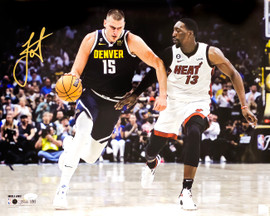 Nikola Jokic Autographed 16x20 Photo Denver Nuggets 2023 NBA Finals JSA Stock #221506