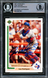 Ivan Rodriguez Autographed 1991 Upper Deck Final Edition