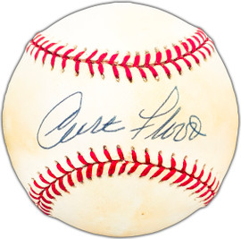 Curt Flood Autographed Official NL Baseball St. Louis Cardinals Single Signed JSA #YY31509