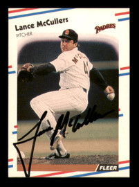 Lance McCullers Autographed 1988 Fleer Card #592 San Diego Padres SKU #222190