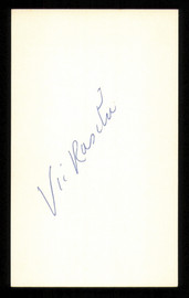 Vic Raschi Autographed 3x5 Index Card New York Yankees SKU #222506