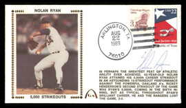 Nolan Ryan Autographed 1989 First Day Cover Texas Rangers SKU #222410