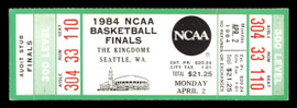 1984 NCAA Basketball Tournament Finals Unsigned Full Ticket Georgetown vs. Houston in Seattle SKU #222582