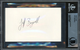 Jeff Bagwell Autographed 3x5 Index Card Houston Astros Vintage Rookie Signature Beckett BAS #16178877