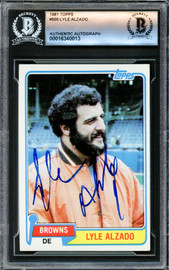 Lyle Alzado Autographed 1982 Topps Card #56 Cleveland Browns