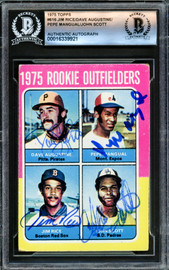 Jim Rice & Others Autographed 1975 Topps Rookie Card #616 Signed By All 4 Beckett BAS #16339921