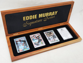 Eddie Murray Autographed Porcelain Baseball Card Set Baltimore Orioles "ROY 77, 81 HRC & 504 HR" With 3 Signed Cards #54/504 Signature Series #A14921