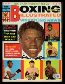 Emile Griffith Autographed Boxing Illustrated Magazine Beckett BAS QR #BK08846