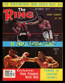 Ken Norton Autographed Ring Magazine Beckett BAS QR #BK08859