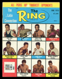 Alexis Arguello Autographed Ring Magazine Beckett BAS QR #BK08776