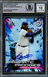 Vladimir Guerrero Jr. Autographed 2019 Bowman Platinum Prismatic Prodigies Card #PPP-32 Toronto Blue Jays Auto Grade Gem Mint 10 Beckett BAS #16338004