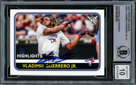 Vladimir Guerrero Jr. Autographed 2020 Topps Big League Card #295 Toronto Blue Jays Auto Grade Gem Mint 10 Beckett BAS #16338235