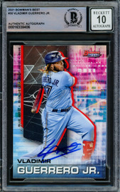 Vladimir Guerrero Jr. Autographed 2021 Bowman's Best Card #30 Toronto Blue Jays Auto Grade Gem Mint 10 Beckett BAS #16338406