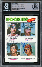 Mark Lemongello & others Autographed 1977 Topps Rookie Card #478 Signed By All 4 Beckett BAS #16545452