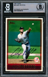 Andy Pettitte Autographed 1997 Topps Card #60 New York Yankees Beckett BAS #16545676