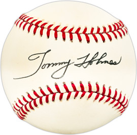 Tommy Holmes Autographed Official NL Baseball Atlanta Braves, Los Angeles Dodgers SKU #225734