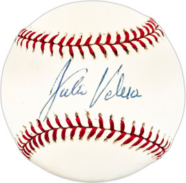 Julio Valera Autographed Official NL Baseball New York Mets, Los Angeles Angels SKU #225781