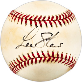 Lee Stevens Autographed Official AL Baseball Los Angeles Angels, Texas Rangers SKU #225493
