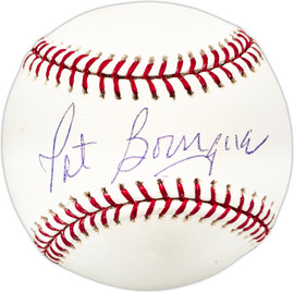 Pat Bourque Autographed Official MLB Baseball Oakland A's Beckett BAS QR #BL93567