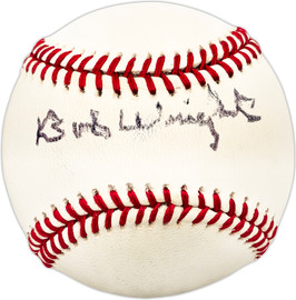 Bob Wright Autographed Official NL Baseball Chicago Cubs SKU #225554