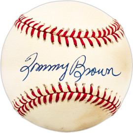 Tommy Brown Autographed Official NL Baseball Los Angeles Dodgers, Philadelphia Phillies SKU #225799