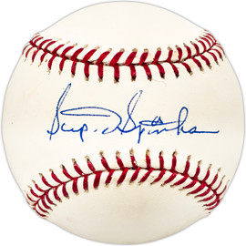 Scipio Spinks Autographed Official MLB Baseball St. Louis Cardinals Beckett BAS QR #BL93588