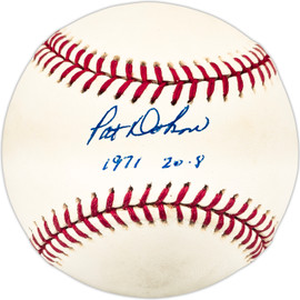 Pat Dobson Autographed Official AL Baseball Baltimore Orioles "1971 20-8" Beckett BAS QR #BL93468