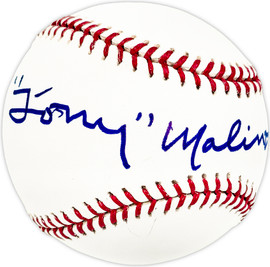 Tony Malinosky Autographed Official MLB Baseball Brooklyn Dodgers SKU #226035