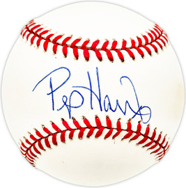 Pep Harris Autographed Official AL Baseball California Angels SKU #226157