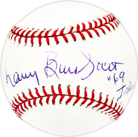 Larry Burchart Autographed Official MLB Baseball Cleveland Indians "69 Indians" SKU #226256
