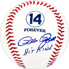 Pete Rose Autographed Official Forever 14 Logo MLB Baseball Cincinnati Reds "Hit King" Beckett BAS #E94495