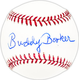 Buddy Booker Autographed Official MLB Baseball Cleveland Indians, Chicago White Sox Beckett BAS QR #BM25014