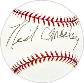 Neil Chrisley Autographed Official MLB Baseball Milwaukee Braves Beckett BAS QR #BM25172
