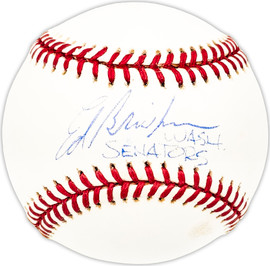 Ed Brinkman Autographed Official League Baseball Washington Senators Beckett BAS QR #BM25190