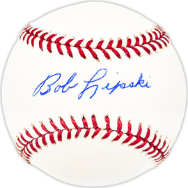 Bob Lipski Autographed Official MLB Baseball Cleveland Indians Beckett BAS QR #BM25026
