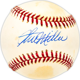 Stu Miller Autographed Official NL Baseball San Francisco Giants, Baltimore Orioles Beckett BAS QR #BM25059