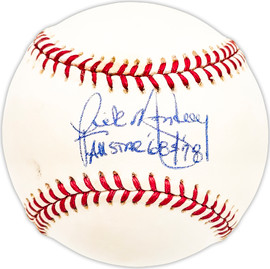 Rick Monday Autographed Official NL Baseball Chicago Cubs, Los Angeles Dodgers "All Star 68 & 78" Beckett BAS QR #BM25112