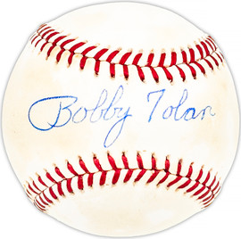 Bobby Tolan Autographed Official NL Baseball Cincinnati Reds, St. Louis Cardinals Beckett BAS QR #BM25660