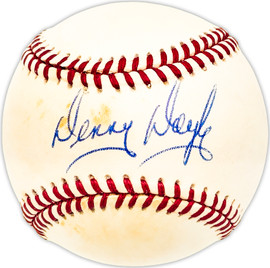 Denny Doyle Autographed Official AL Baseball Boston Red Sox, Philadelphia Phillies Beckett BAS QR #BM25164